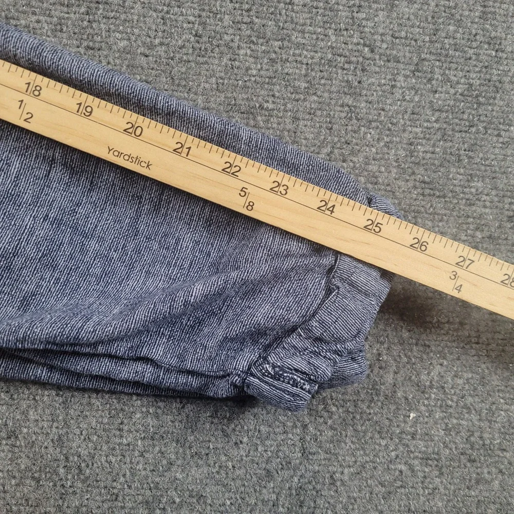 Ellen Tracy Jogger Pants Womens Small Blue Linen Blend Drawstring Elastic Cuff